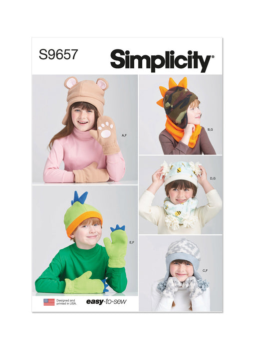 S9657 Children's Hats and Mittens and Cowl Scarves