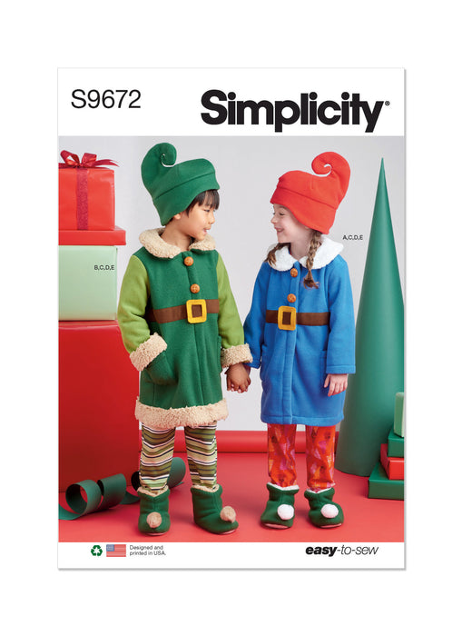 S9672 Children's Robes, Top, Pants, Hat and Slippers in Sizes S-M-L