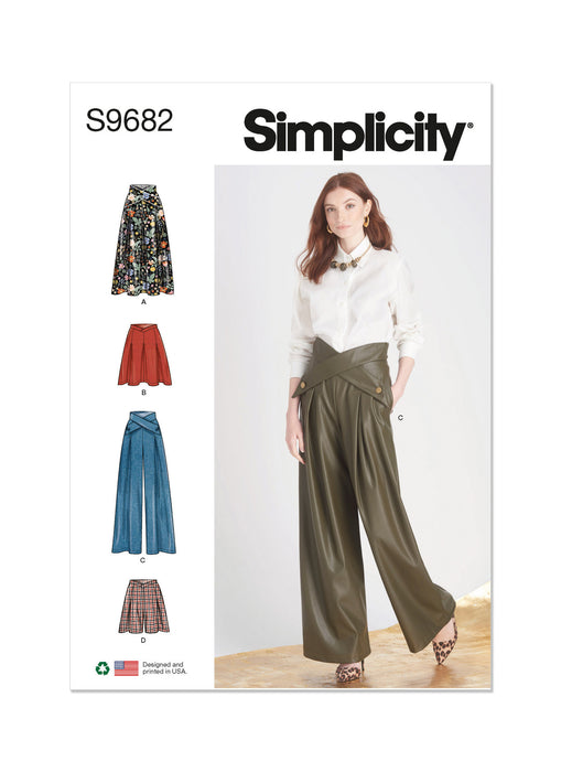S9682 Misses' Skirts, Pants, and Shorts