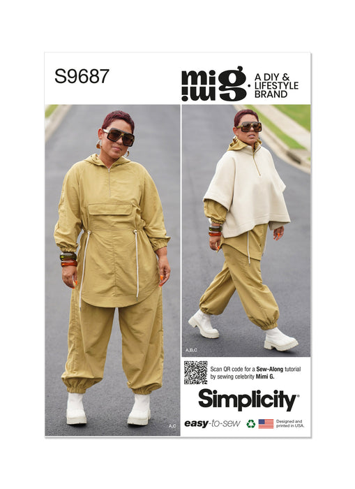 S9687 Misses' Jacket, Poncho and Pants by Mimi G
