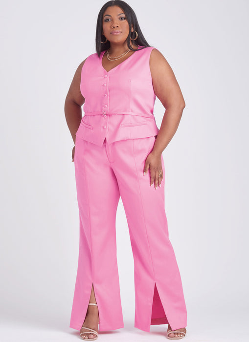 S9689 Misses' and Women's Vest and Pants