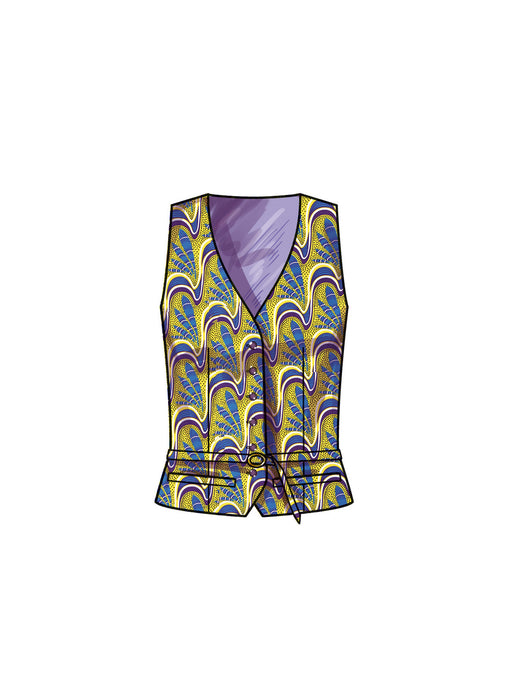 S9689 Misses' and Women's Vest and Pants