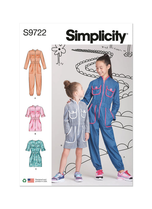 S9722 Children's and Girls' Jumpsuit, Romper and Dress