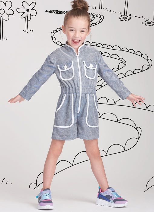 S9722 Children's and Girls' Jumpsuit, Romper and Dress
