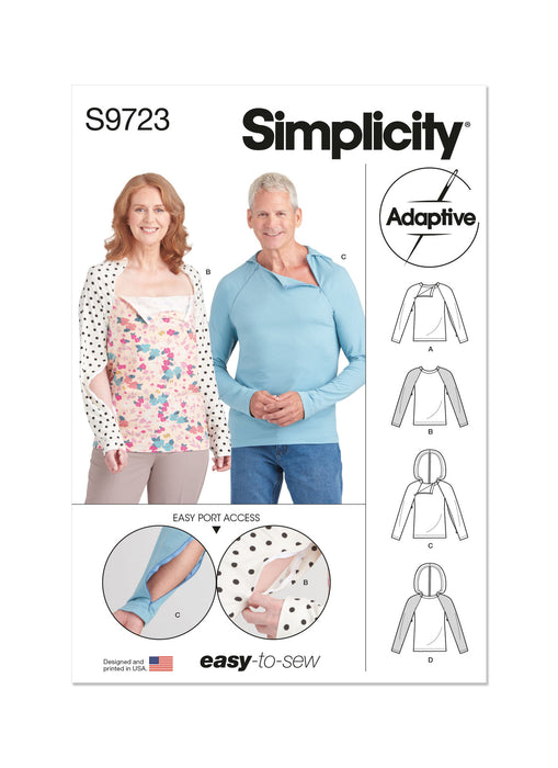 S9723 Unisex Dual Port Access Chemo Top and Hoodie