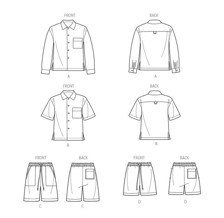 S9758 Men's Shirts and Shorts by Norris Danta Ford