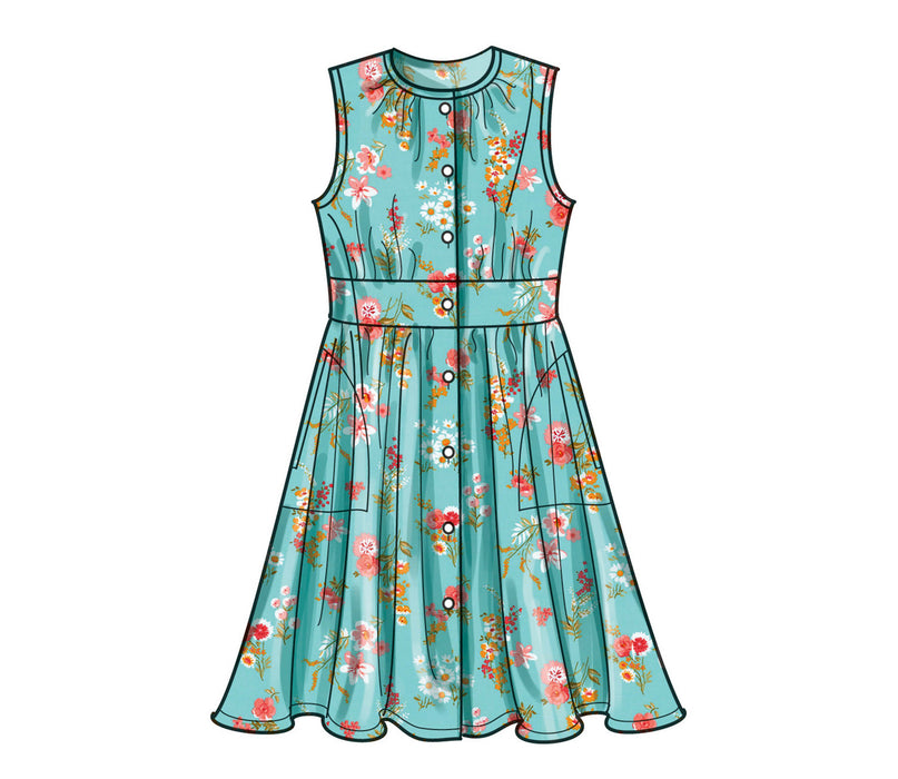 S9761 Children's and Girls' Dress, Top and Pants