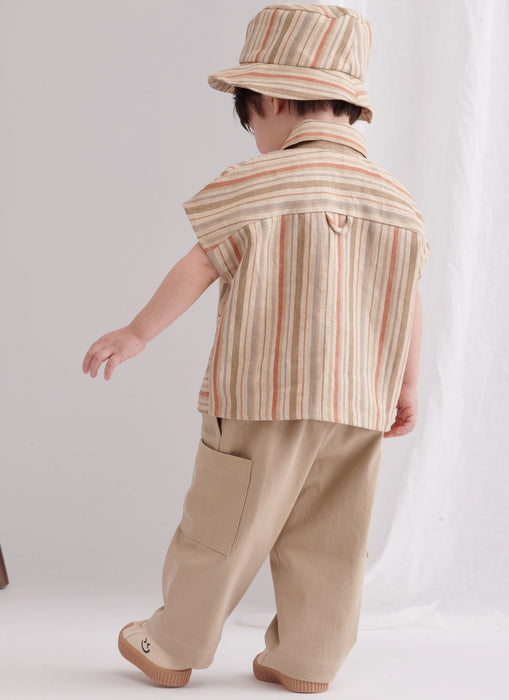 S9798 Toddlers' Top, Pants, Shorts and Hat in Three Sizes