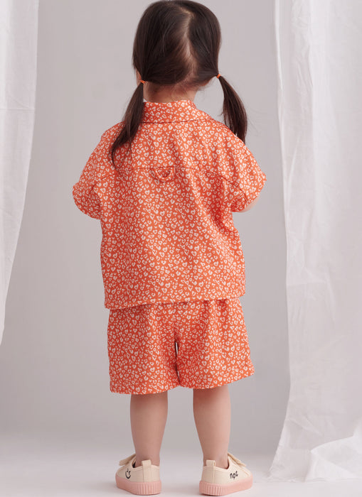 S9798 Toddlers' Top, Pants, Shorts and Hat in Three Sizes