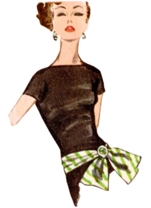 S9817 Vintage 1950s Misses' Neckwear, Headband, Dickey and Sash-Belt