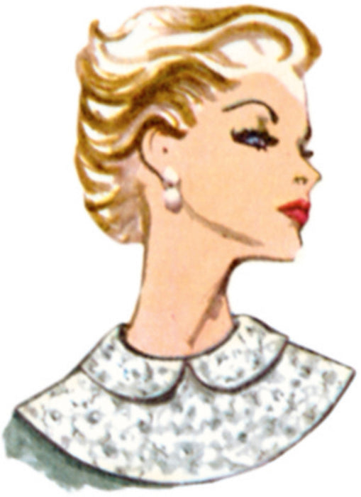 S9817 Vintage 1950s Misses' Neckwear, Headband, Dickey and Sash-Belt