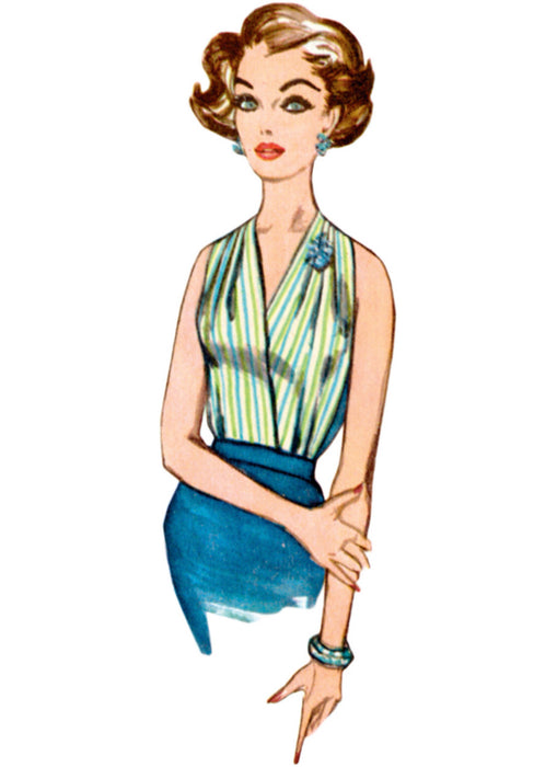 S9817 Vintage 1950s Misses' Neckwear, Headband, Dickey and Sash-Belt
