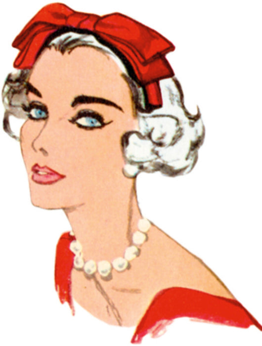 S9817 Vintage 1950s Misses' Neckwear, Headband, Dickey and Sash-Belt