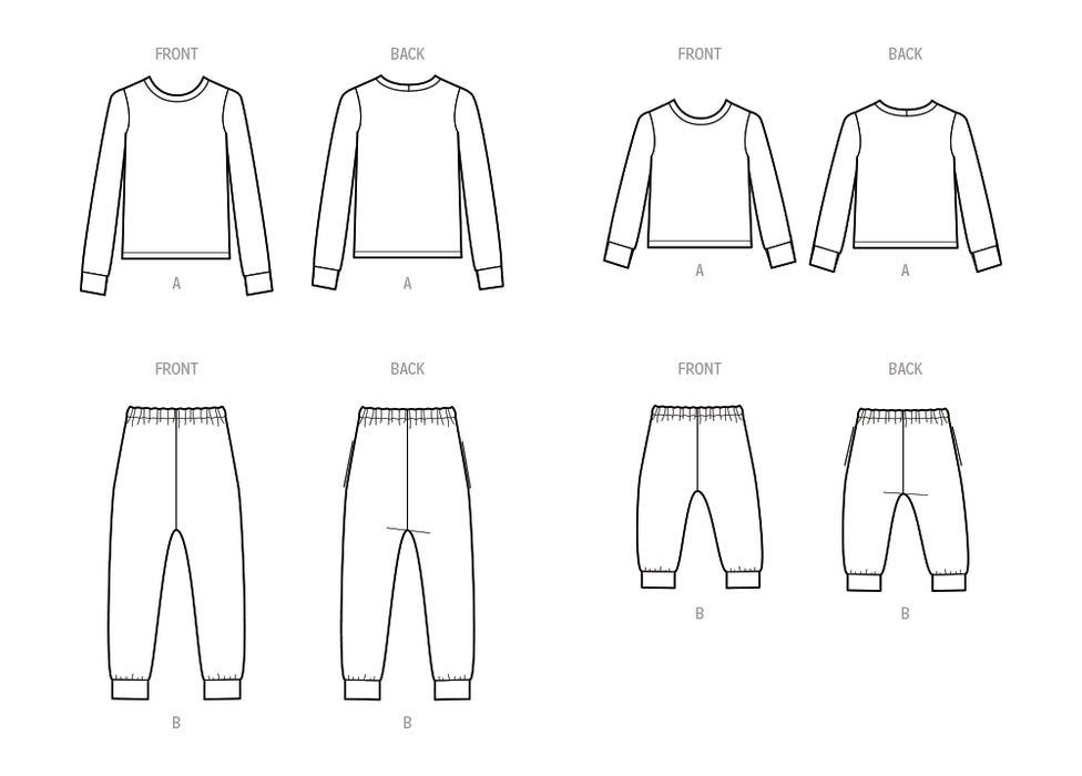 S9861 Children's, Teens' and Adults' Knit Loungewear