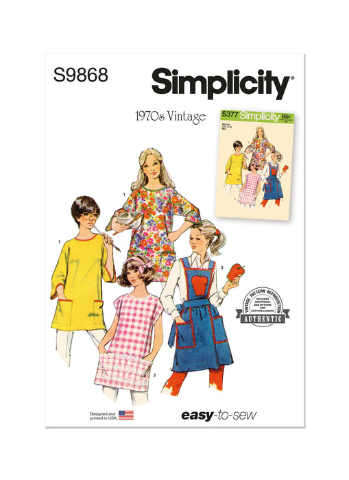 S9868 Vintage 1970s Aprons and Potholder