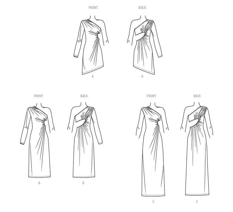 S9885 Misses' Knit Dress in Three Lengths
