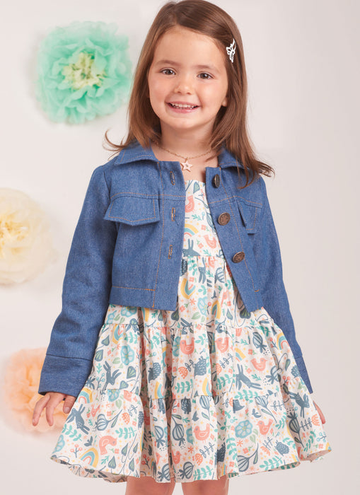 S9899 Toddlers' Jacket and Dresses