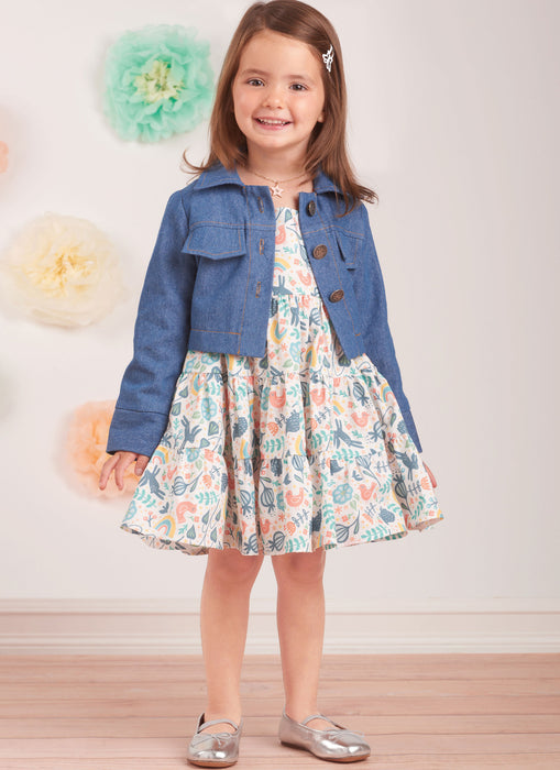 S9899 Toddlers' Jacket and Dresses
