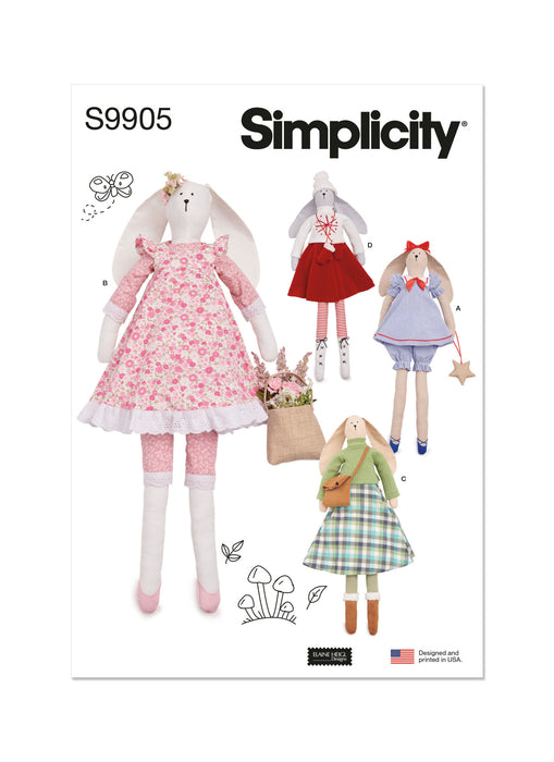 S9905 Slender Plush Bunny and Clothes By Elaine Heigl Designs