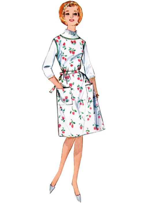 S9906 Vintage 1960s Misses' Apron in Two Lengths