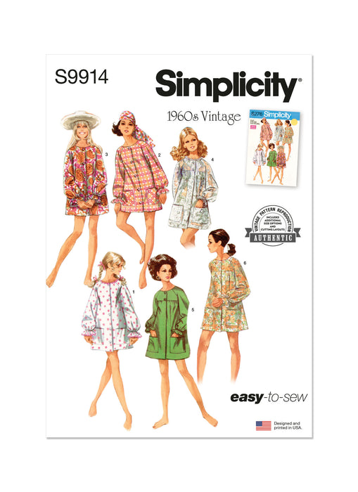 S9914 Vintage 1960s Misses' Beach Cover-Up and Robe