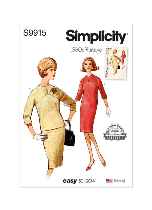 S9915 Vintage 1960s Misses' Dresses