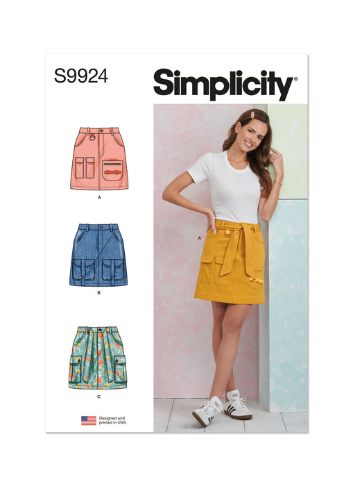S9924 Misses' Cargo Skirts