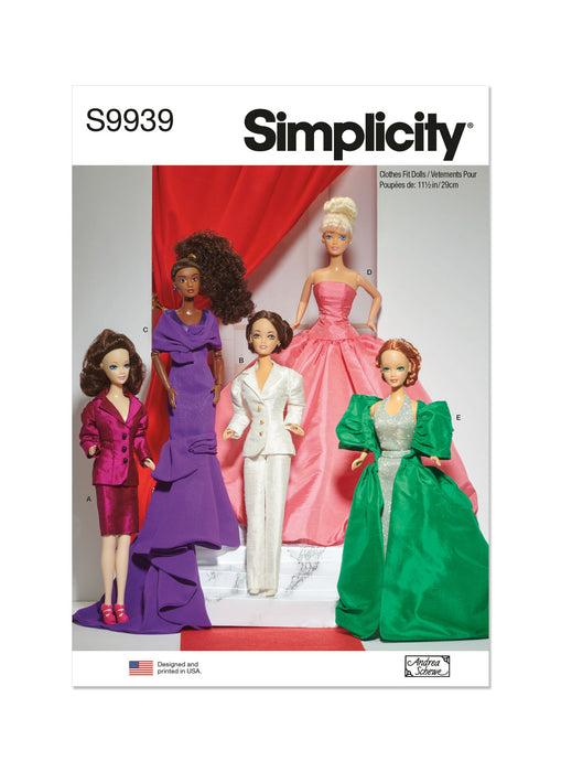 S9939 11 1/2” Fashion Doll Clothes by Andrea Schewe Designs
