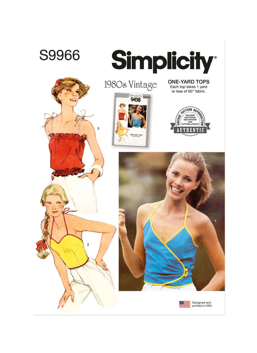 S9966 Vintage 1980s Misses' Tops