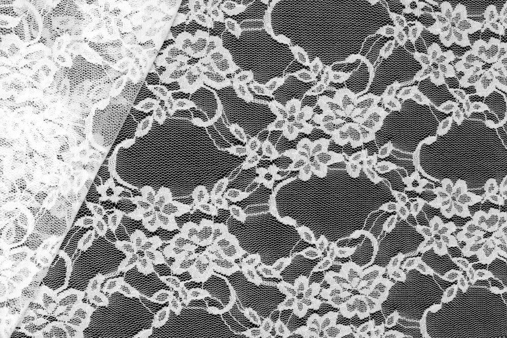 Alexandra stretch lace - WHITE