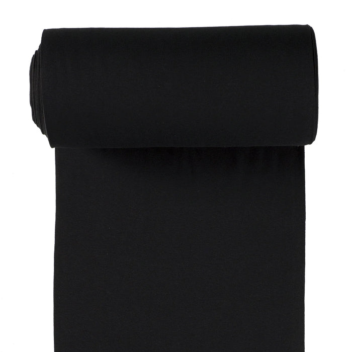 Tubular cuff fine rib - Black