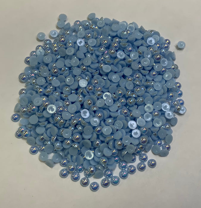 PALE BLUE AB - Half Pearls