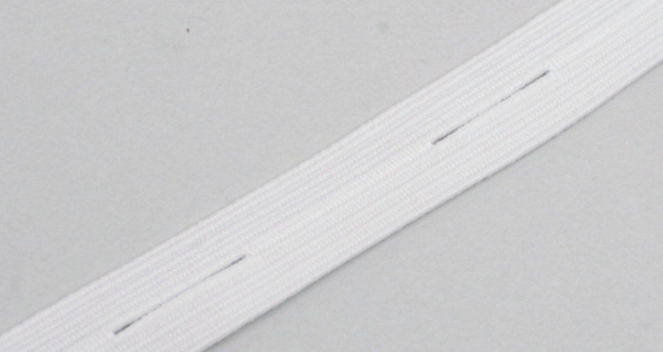 BUTTONHOLE ELASTIC 16 mm WHITE