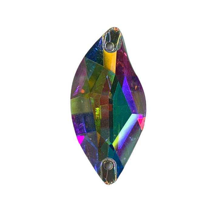 CRYSTAL AB - LEAF - 14 X 30 MM