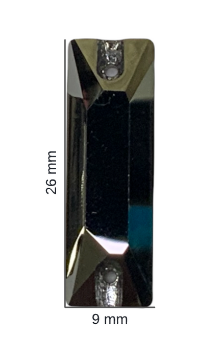 JET HEMATITE - BAGUETTE