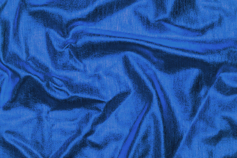 Victoria foiled spandex - BLUE