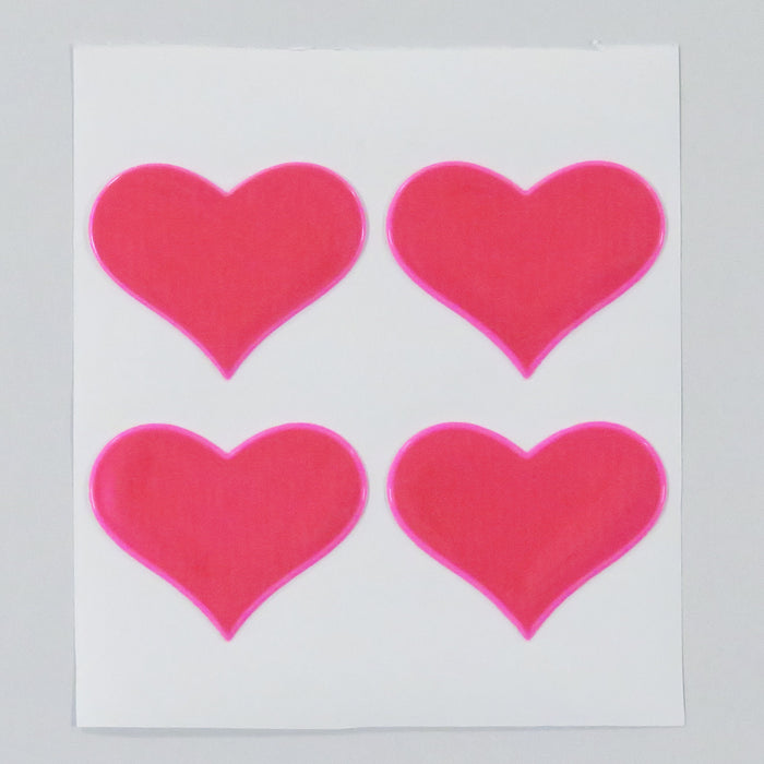 HEART PINK - Reflective, Self-adhesive