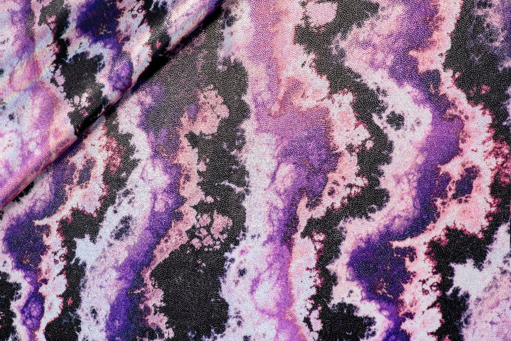 Dynamic foiled spandex - PURPLE