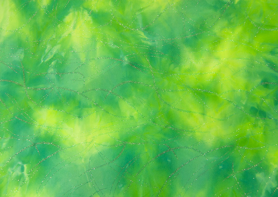 Printed & foiled Lycra - GREEN/LIME