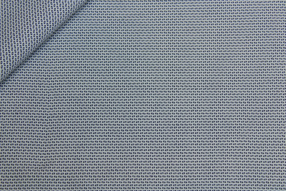 Bristol Broadcloth - NAVY HORIZONTAL MATTONE