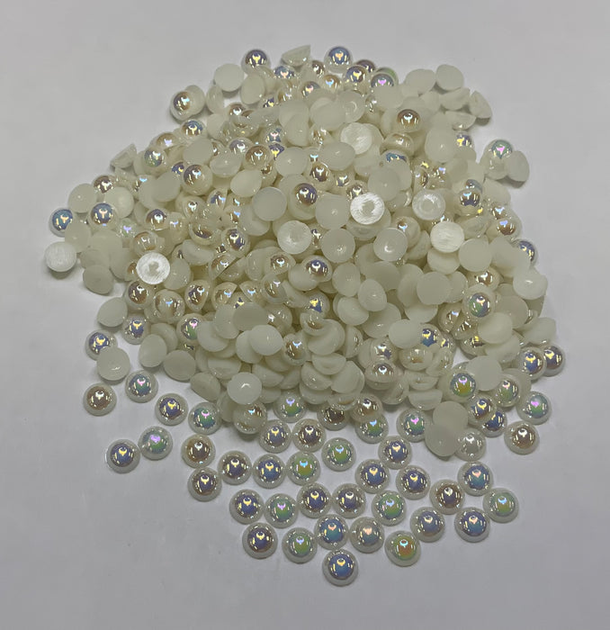 BEIGE AB - Half Pearls