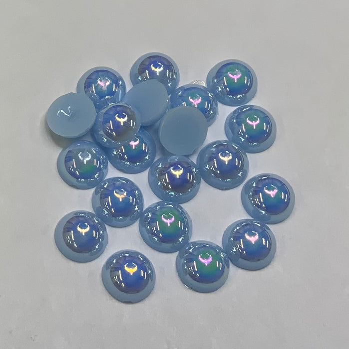 PALE BLUE AB - Half Pearls
