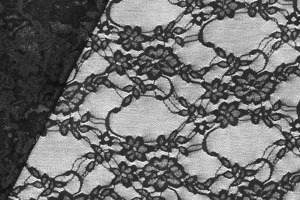 Alexandra stretch lace - BLACK