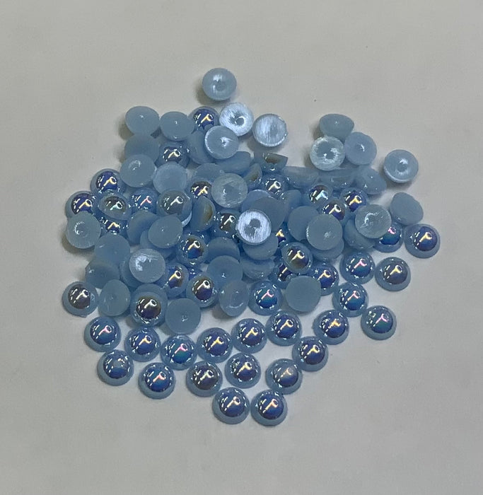 PALE BLUE AB - Half Pearls