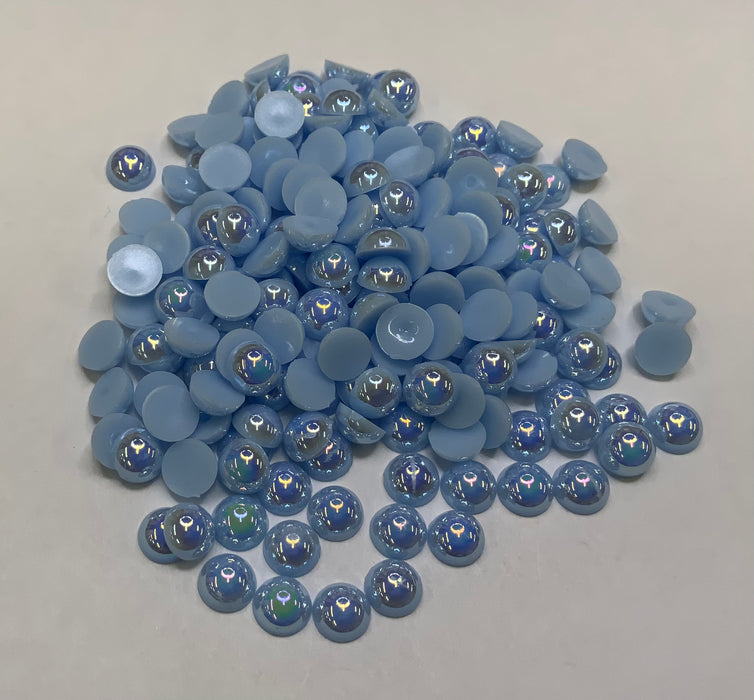 PALE BLUE AB - Half Pearls