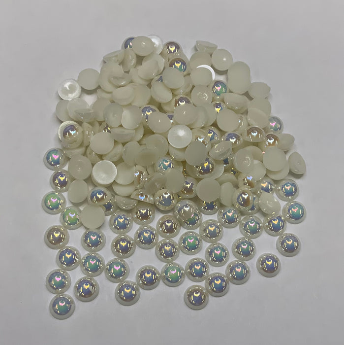 BEIGE AB - Half Pearls
