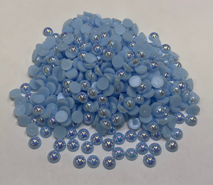 PALE BLUE AB - Half Pearls