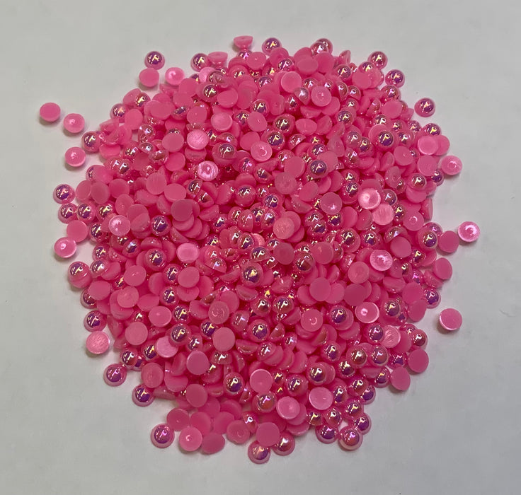 DARK PINK AB - Half Pearls