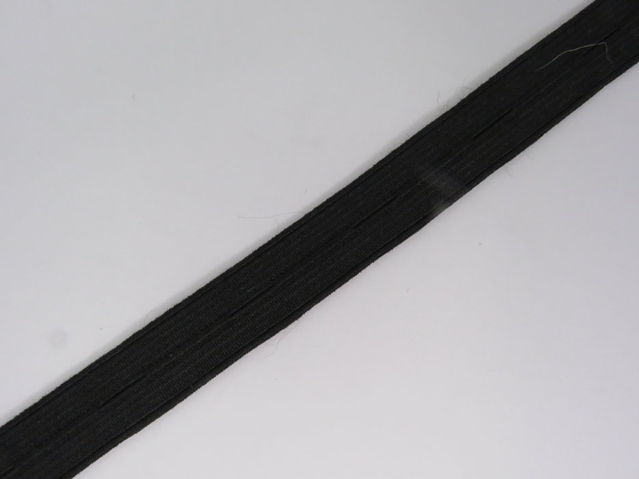 BUTTONHOLE ELASTIC 16 mm BLACK