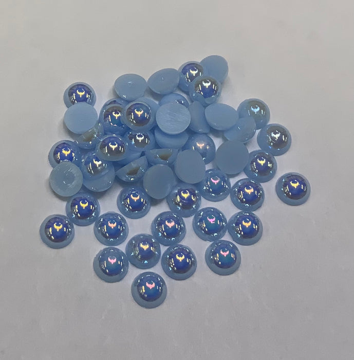 PALE BLUE AB - Half Pearls